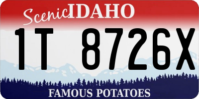 ID license plate 1T8726X