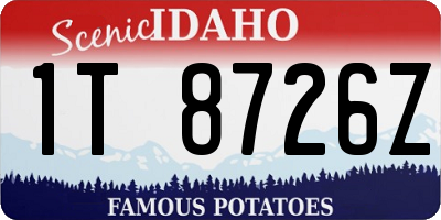 ID license plate 1T8726Z
