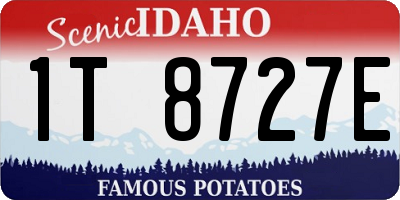 ID license plate 1T8727E