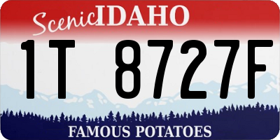 ID license plate 1T8727F