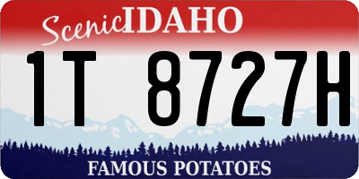 ID license plate 1T8727H