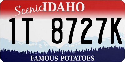 ID license plate 1T8727K