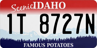 ID license plate 1T8727N
