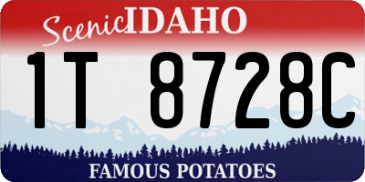 ID license plate 1T8728C