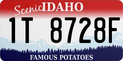 ID license plate 1T8728F