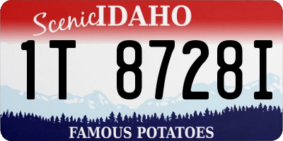 ID license plate 1T8728I