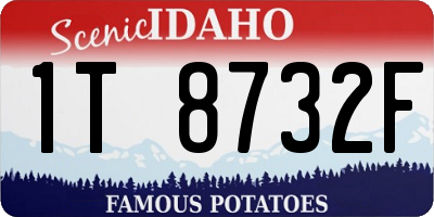 ID license plate 1T8732F