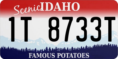 ID license plate 1T8733T