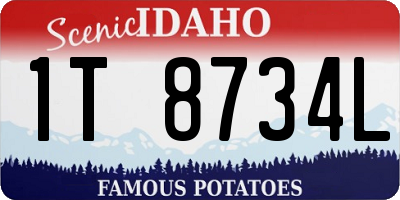 ID license plate 1T8734L
