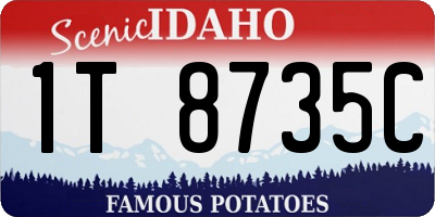 ID license plate 1T8735C