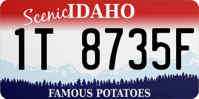 ID license plate 1T8735F