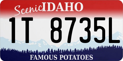 ID license plate 1T8735L