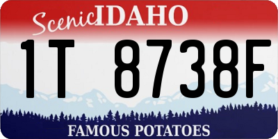 ID license plate 1T8738F