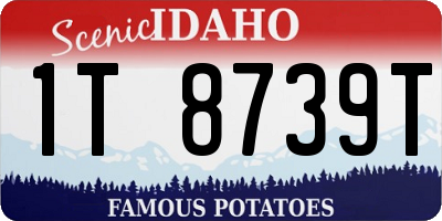 ID license plate 1T8739T