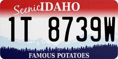 ID license plate 1T8739W