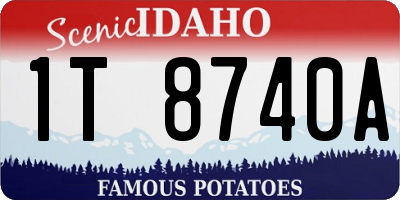 ID license plate 1T8740A