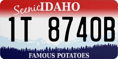 ID license plate 1T8740B