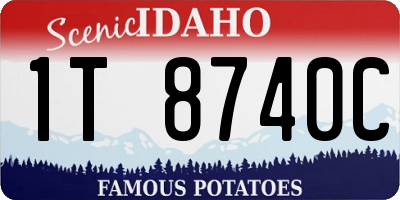 ID license plate 1T8740C
