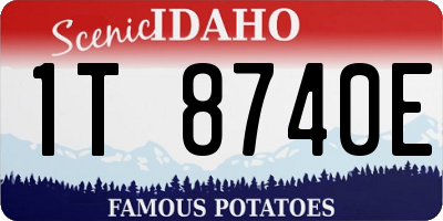 ID license plate 1T8740E