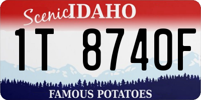 ID license plate 1T8740F