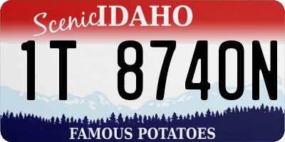 ID license plate 1T8740N