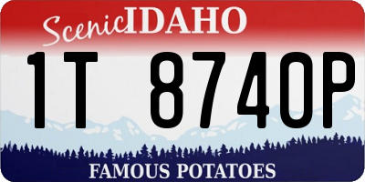 ID license plate 1T8740P