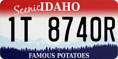 ID license plate 1T8740R