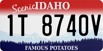 ID license plate 1T8740V