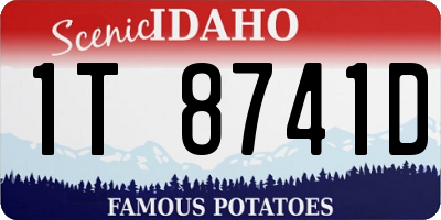 ID license plate 1T8741D