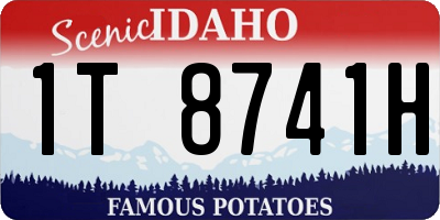 ID license plate 1T8741H