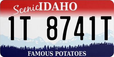 ID license plate 1T8741T