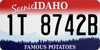 ID license plate 1T8742B