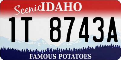 ID license plate 1T8743A