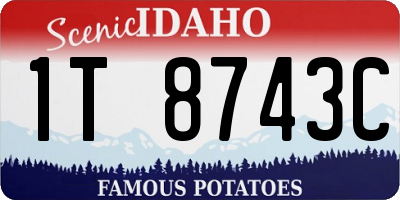 ID license plate 1T8743C