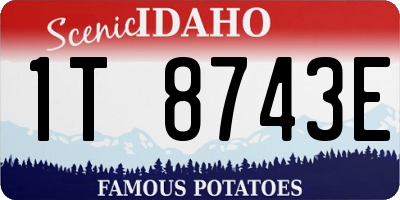 ID license plate 1T8743E