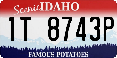 ID license plate 1T8743P