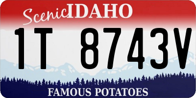ID license plate 1T8743V