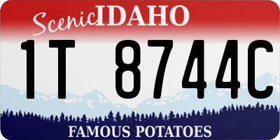 ID license plate 1T8744C