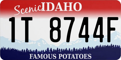 ID license plate 1T8744F