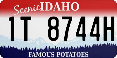 ID license plate 1T8744H