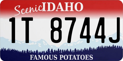 ID license plate 1T8744J