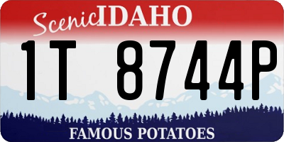 ID license plate 1T8744P