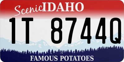 ID license plate 1T8744Q