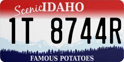 ID license plate 1T8744R