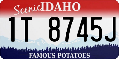 ID license plate 1T8745J