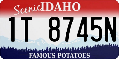 ID license plate 1T8745N