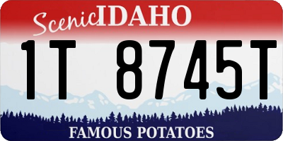 ID license plate 1T8745T