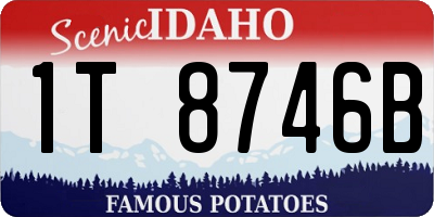 ID license plate 1T8746B