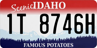 ID license plate 1T8746H