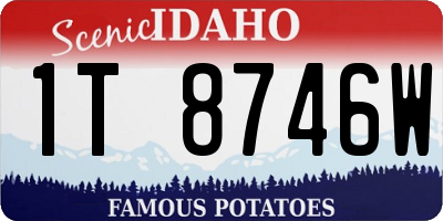 ID license plate 1T8746W